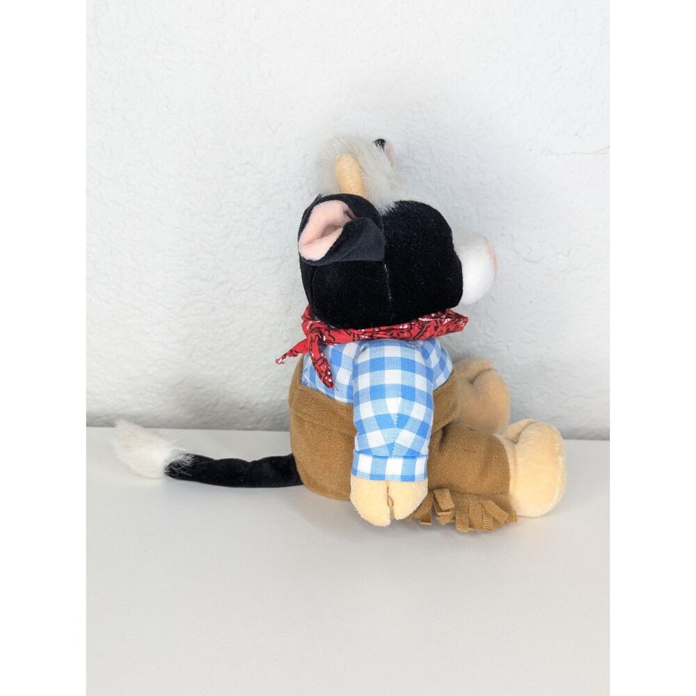 Vtg Enesco Mary's Moo Moos Plush Cow Stuffed Animal Western Rodeo Collectible - Picture 6 of 8